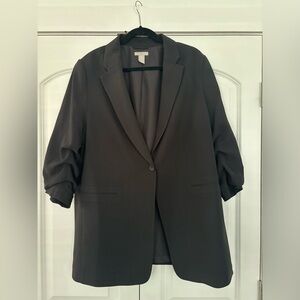 H&M Oversized Fit Black Blazer